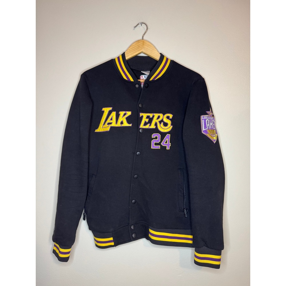LA Lakers Kobe Bryant 24‎ Varsity Jacket Black Snap Womens L